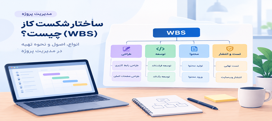 ساختار شکست کار (WBS) چیست؟ راهنمای کامل تهیه و استفاده در مدیریت پروژه